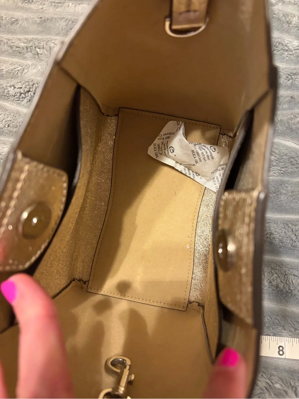 Tory Burch Metallic Gold Leather Shoulder Bag